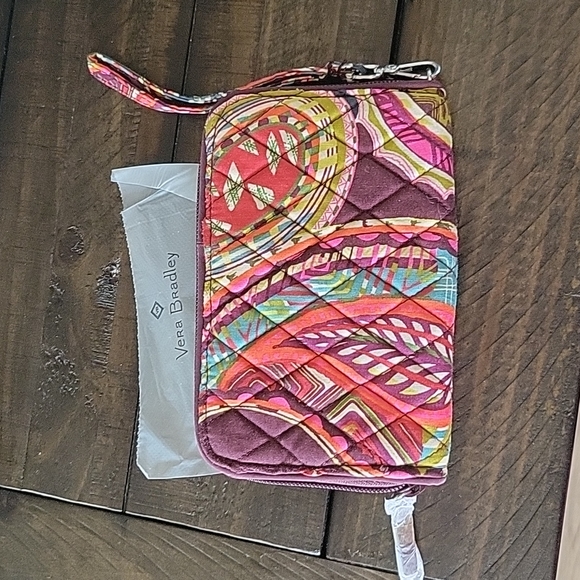 Vera Bradley Handbags - Vera Bradley RFID Front Zip Wristlet (Brown)